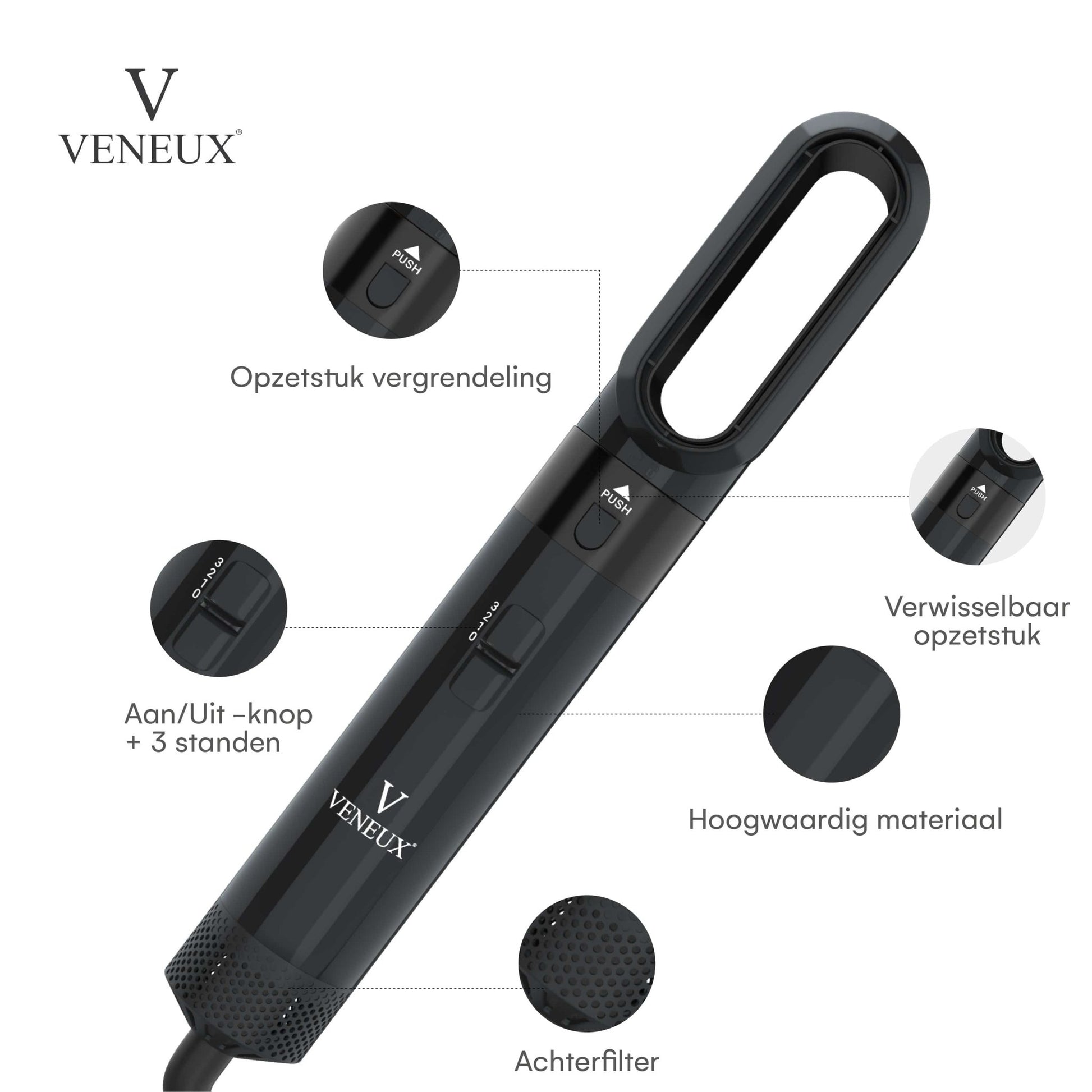 VENEUX® 5-in-1 Airstyler - Krultang - VENEUX