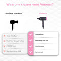 VENEUX® Haardroger 1800W met Diffuser, Krulborstel & 10 Kammen Set - VENEUX