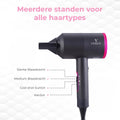 VENEUX® Haardroger 1800W met Diffuser, Krulborstel & 10 Kammen Set - VENEUX