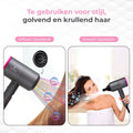 VENEUX® Haardroger 1800W met Diffuser, Krulborstel & 10 Kammen Set - VENEUX