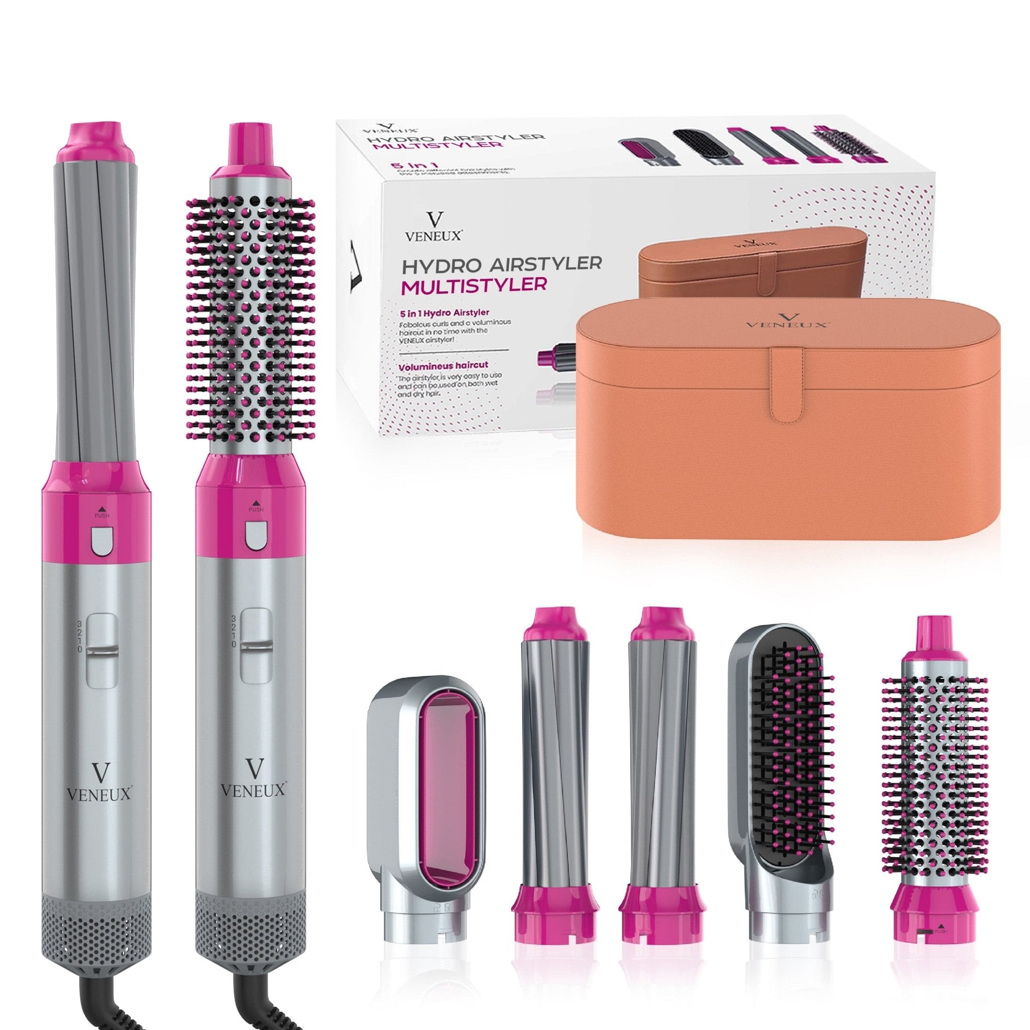 VENEUX® Krultang + Leren Opbergcase - Grijs - VENEUX